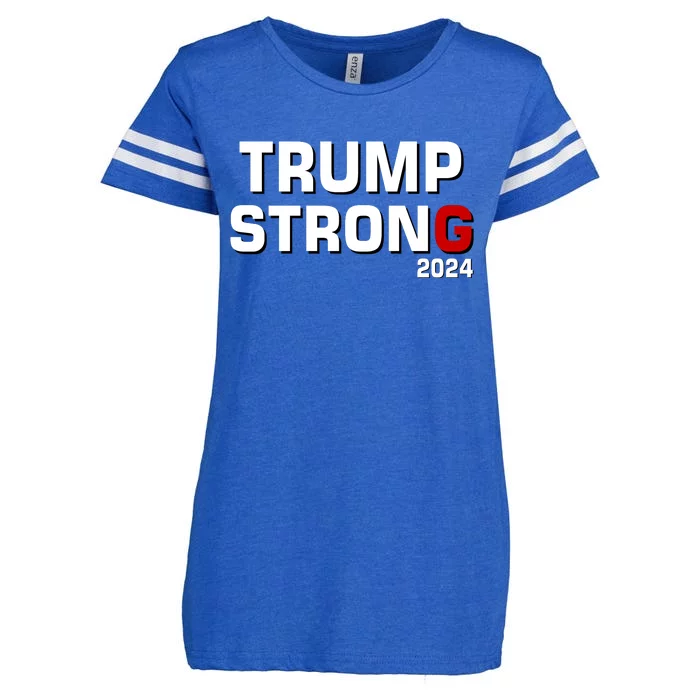 Trump Strong 2024 Enza Ladies Jersey Football T-Shirt