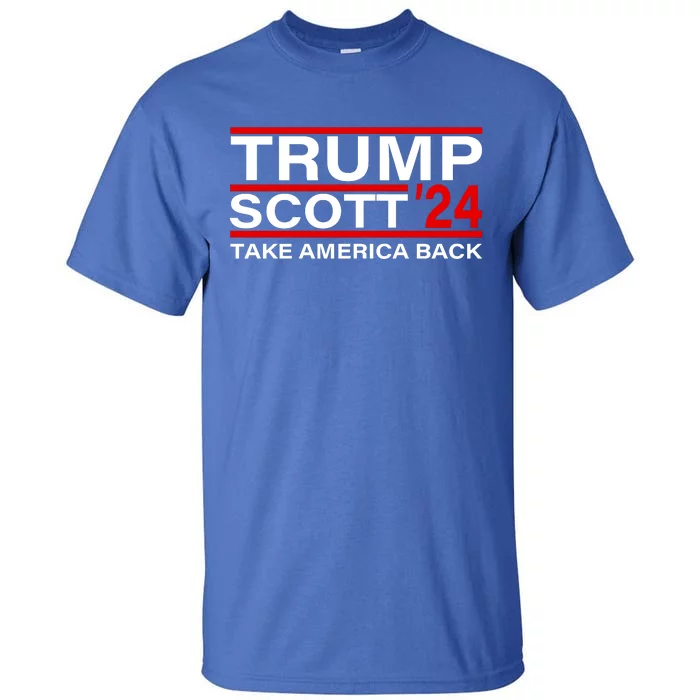 Trump Scott 2024 Take America Back Pro Trump 24 Tall T-Shirt