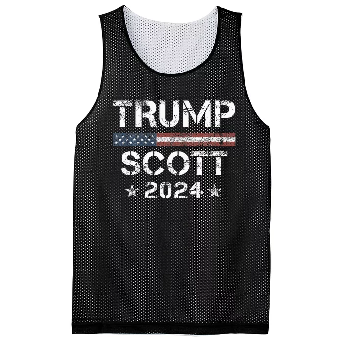 Trump Scott 2024 Vintage Usa Mesh Reversible Basketball Jersey Tank