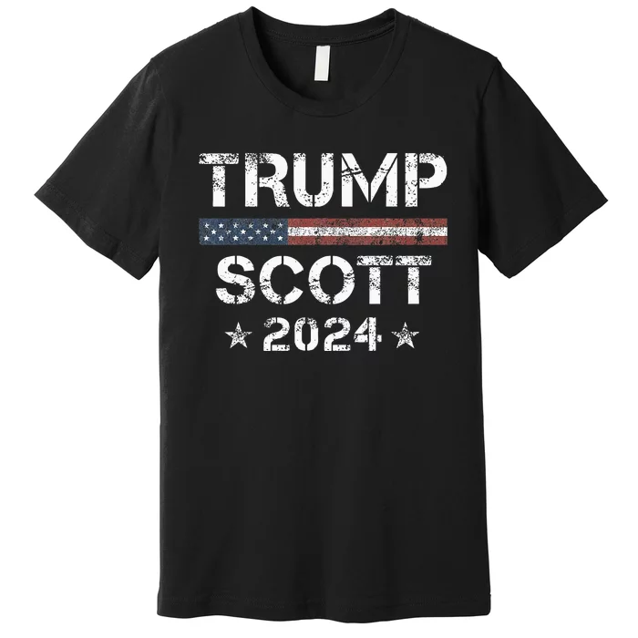 Trump Scott 2024 Vintage Usa Premium T-Shirt