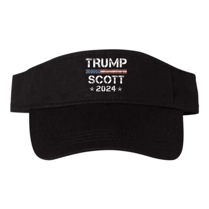 Trump Scott 2024 Vintage Usa Valucap Bio-Washed Visor