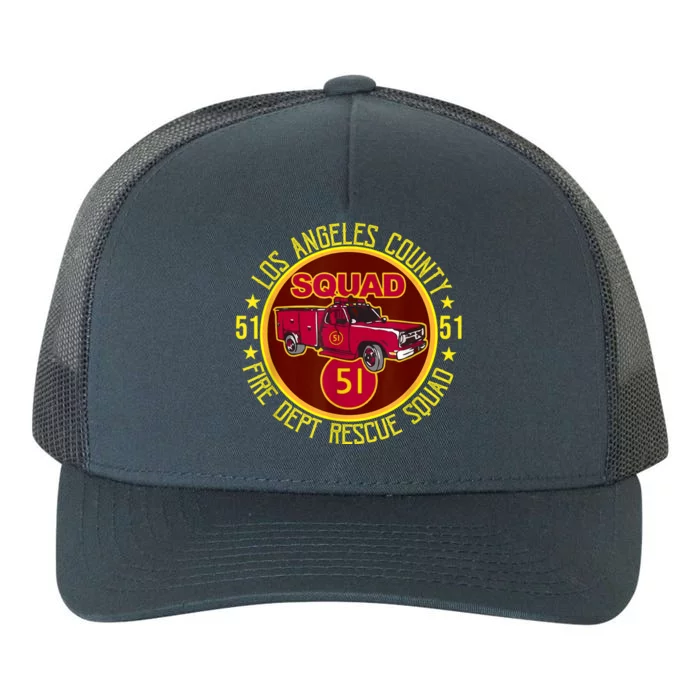 Truck Side 51 Emergency Squad Logo Essential Yupoong Adult 5-Panel Trucker Hat