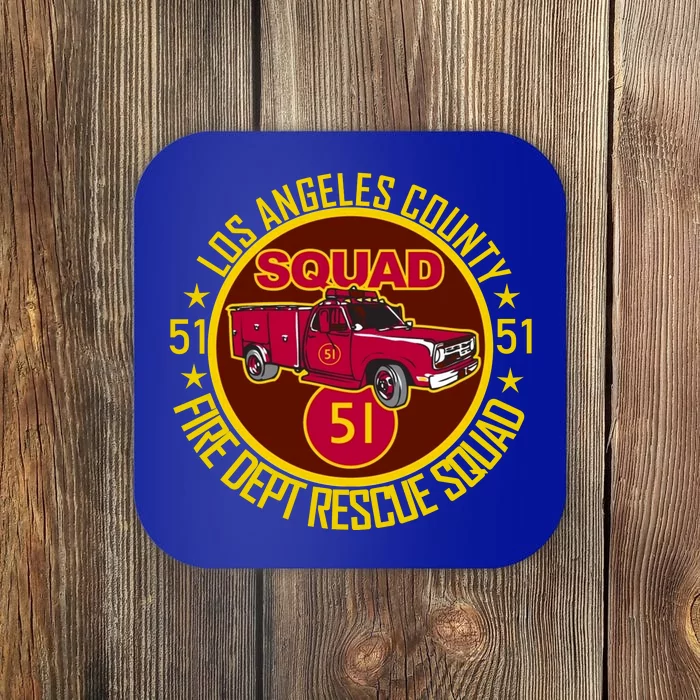 Truck Side 51 Emergency Squad Logo Essential Coaster