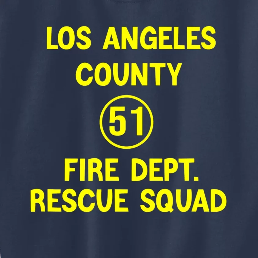 Truck Side 51 Emergency Squad Logo Essential Kids Sweatshirt