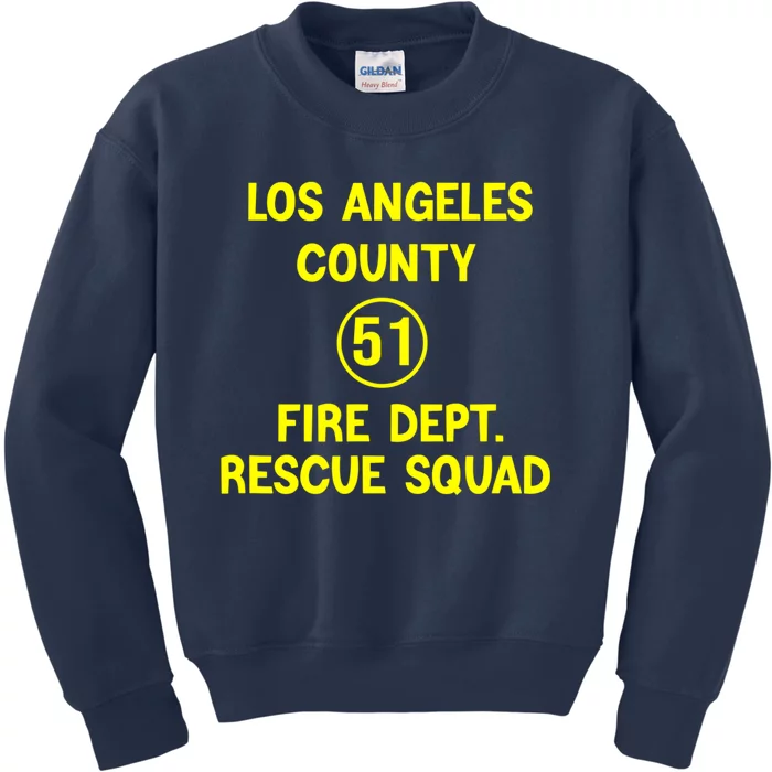 Truck Side 51 Emergency Squad Logo Essential Kids Sweatshirt