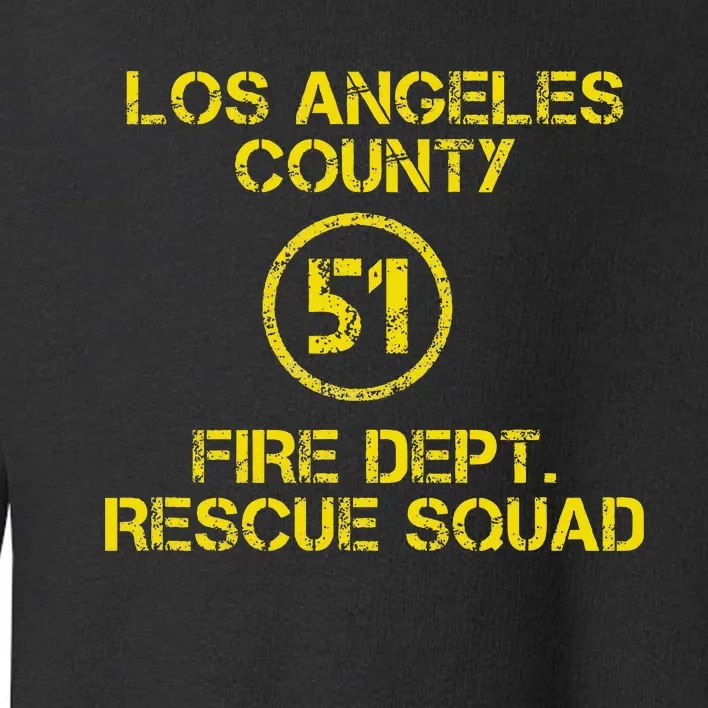 Truck Side 51 Emergency Squad Reproduction Logo Essential Toddler Sweatshirt