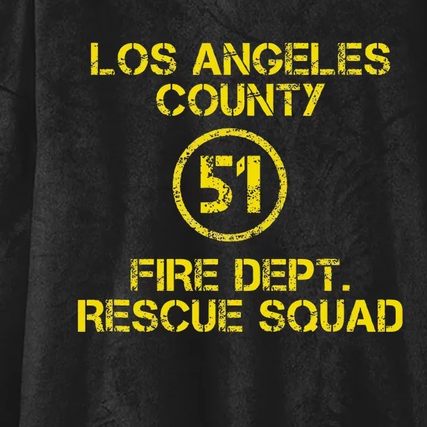 Truck Side 51 Emergency Squad Reproduction Logo Essential Hooded Wearable Blanket