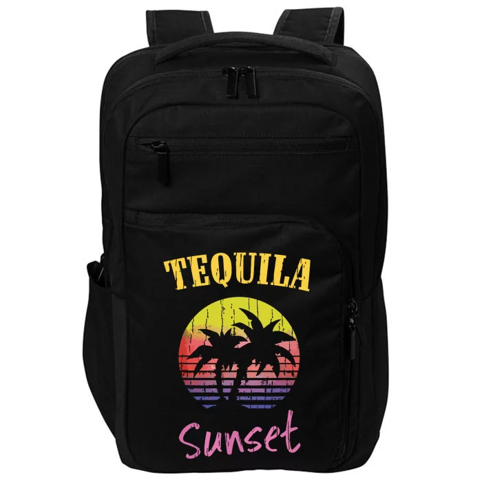 Tequila Sunset 80s Vintage Retro Impact Tech Backpack