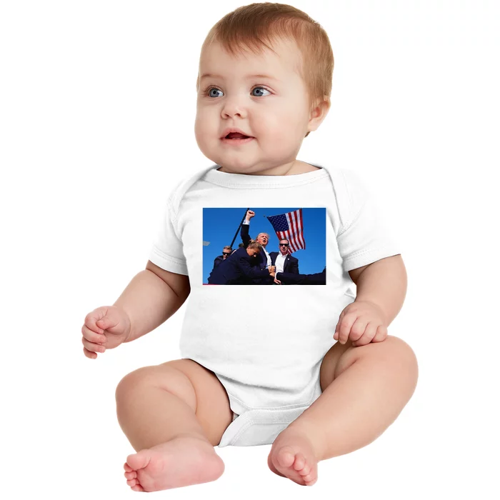 Trump Shooting Assassination Attempt Survival Baby Bodysuit