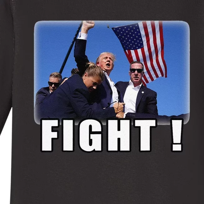 Trump Shot Attempted Assassination Shooting Baby Long Sleeve Bodysuit