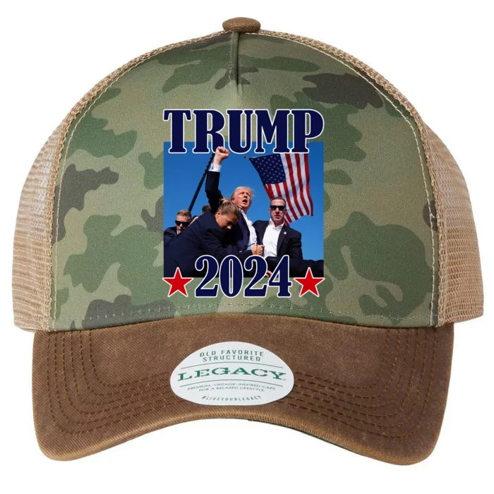 Trump Shot Assassination Attempt 2024 Fight Fight Fight Legacy Tie Dye Trucker Hat