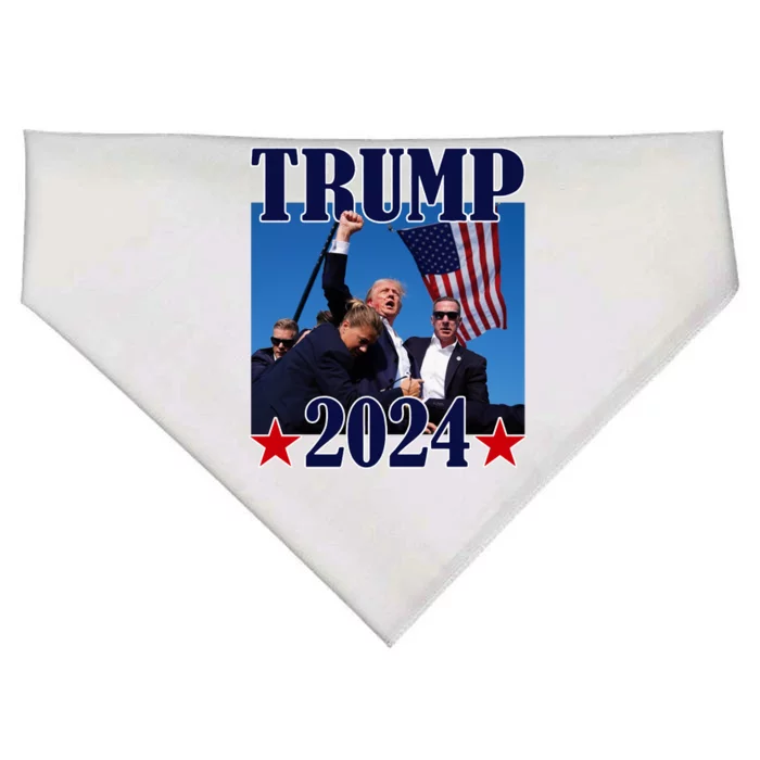 Trump Shot Assassination Attempt 2024 Fight Fight Fight USA-Made Doggie Bandana