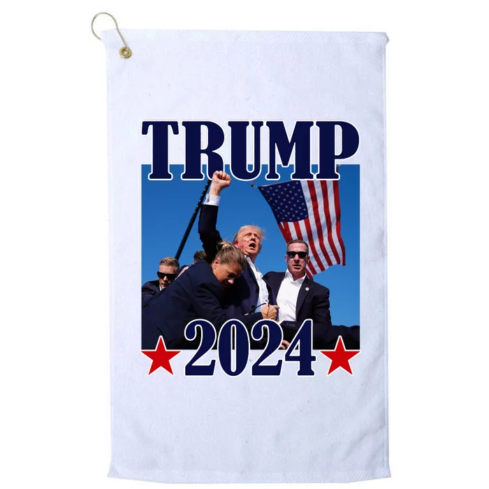 Trump Shot Assassination Attempt 2024 Fight Fight Fight Platinum Collection Golf Towel