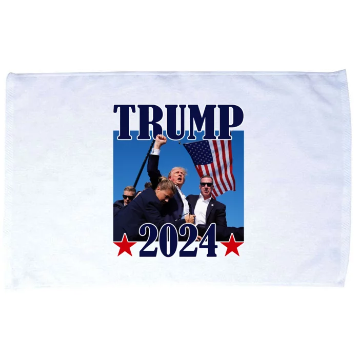 Trump Shot Assassination Attempt 2024 Fight Fight Fight Microfiber Hand Towel