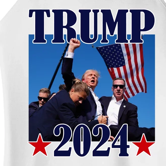 Trump Shot Assassination Attempt 2024 Fight Fight Fight Women’s Perfect Tri Rocker Tank