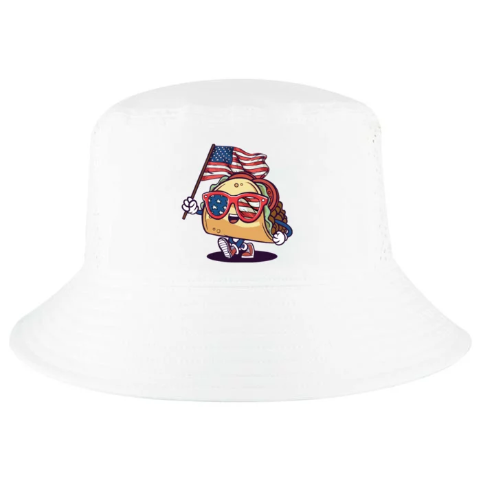 Taco Sunglasses American Flag USA Funny 4th Of July Gifts Cool Comfort Performance Bucket Hat