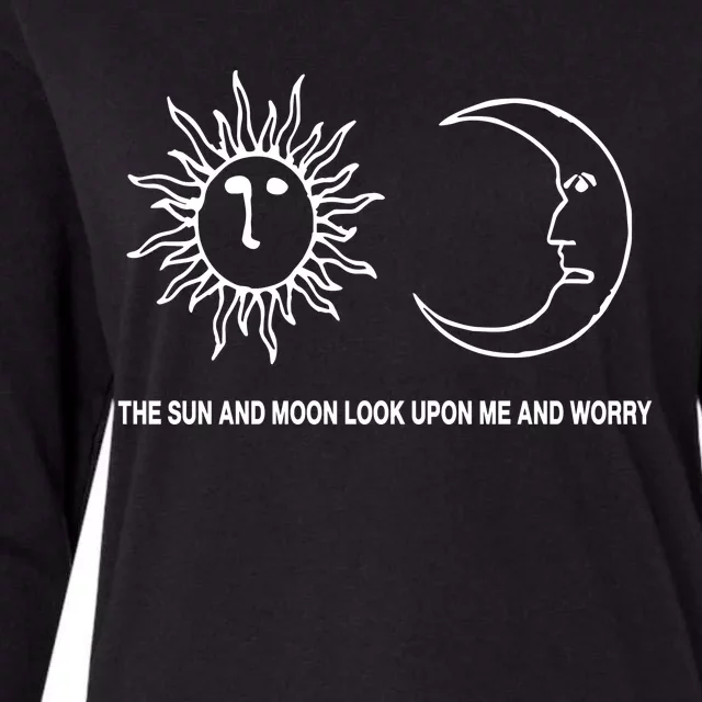 The Sun And Moon Look Upon Me And Worry Womens Cotton Relaxed Long Sleeve T-Shirt