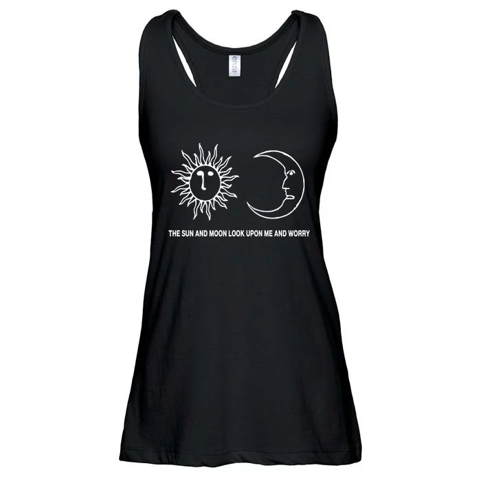 The Sun And Moon Look Upon Me And Worry Ladies Essential Flowy Tank