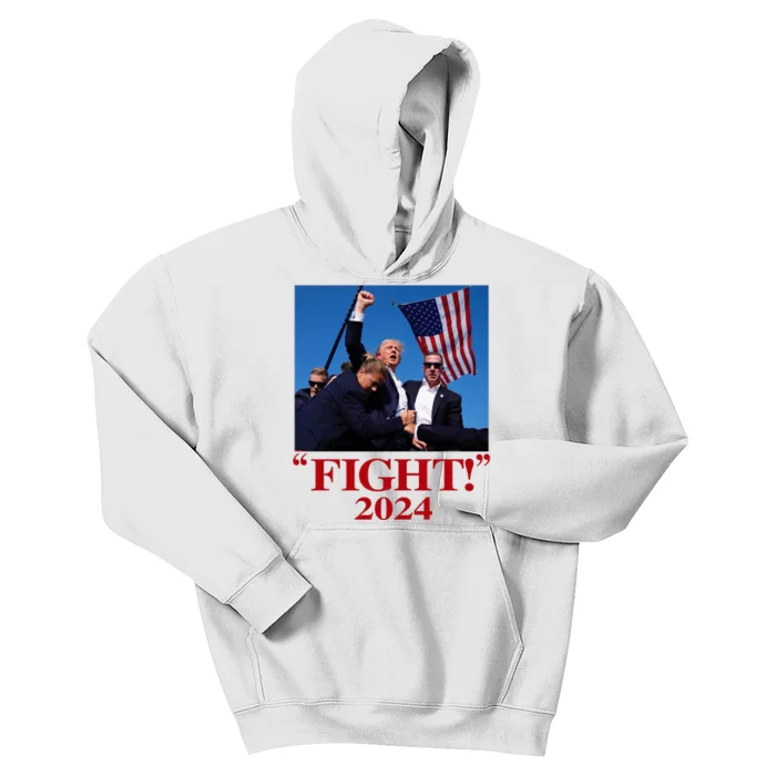 Trump Shot Attempt 2024 Fight Kids Hoodie