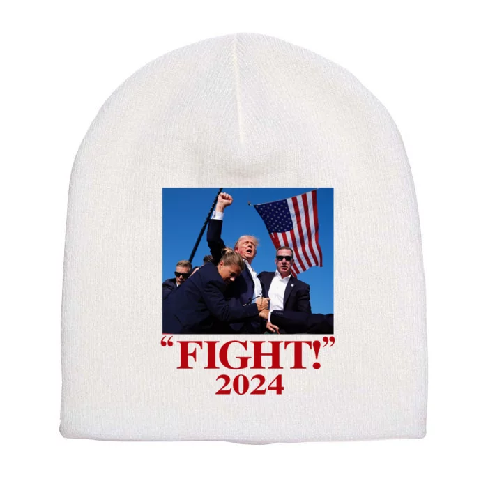 Trump Shot Attempt 2024 Fight Short Acrylic Beanie