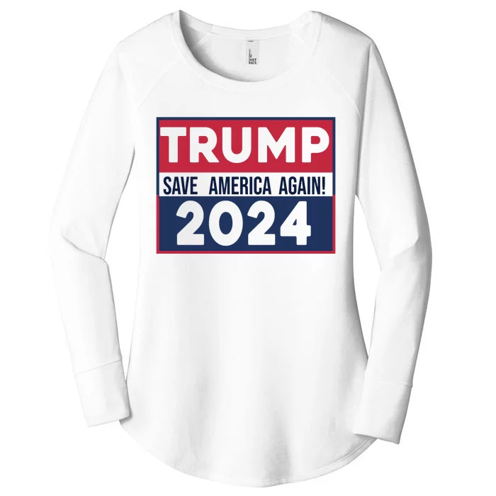 Trump Save America Again 2024 Women's Perfect Tri Tunic Long Sleeve Shirt