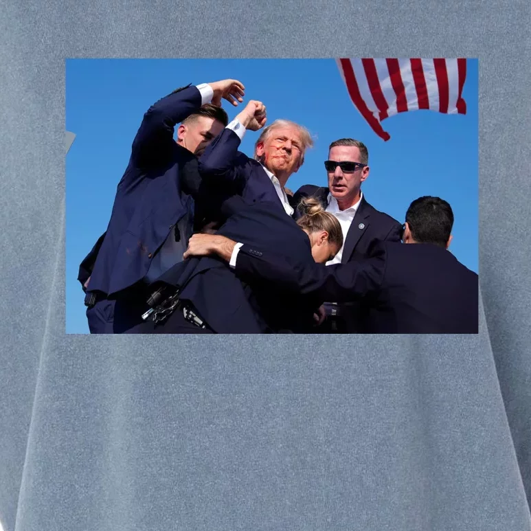 Trump Shot At Rally America Garment-Dyed Women's Muscle Tee