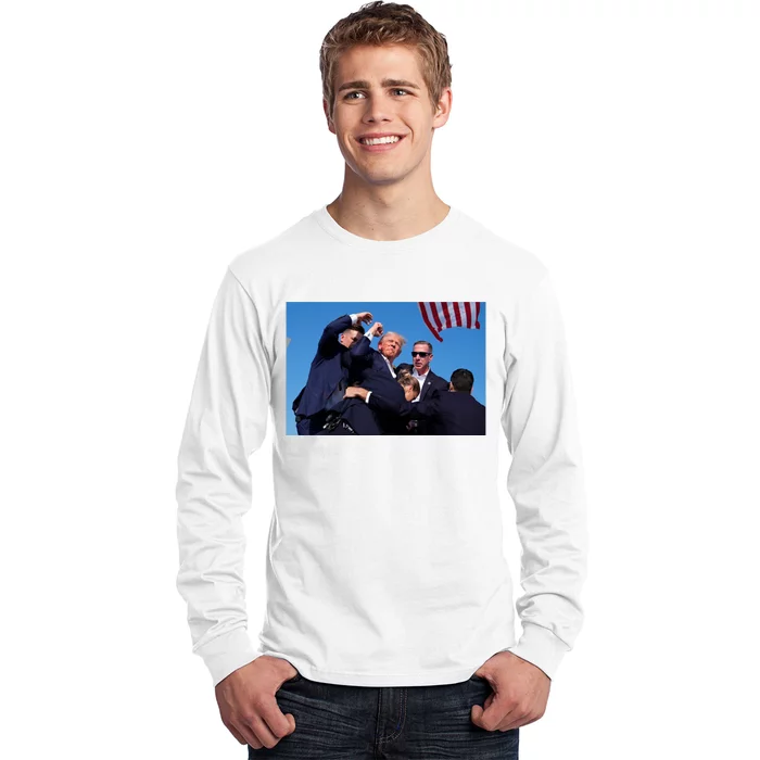 Trump Shot At Rally America Long Sleeve Shirt