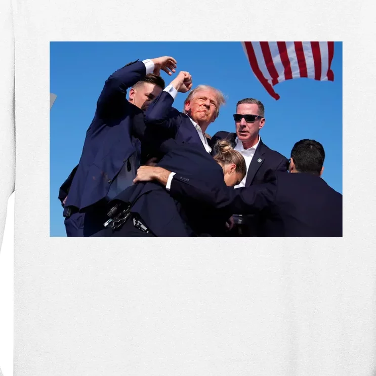 Trump Shot At Rally America Long Sleeve Shirt