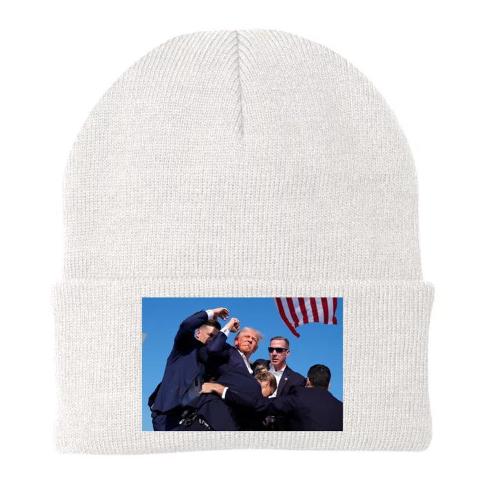 Trump Shot At Rally America Knit Cap Winter Beanie