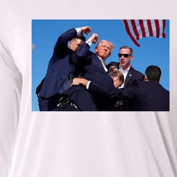 Trump Shot At Rally America Cooling Performance Long Sleeve Crew