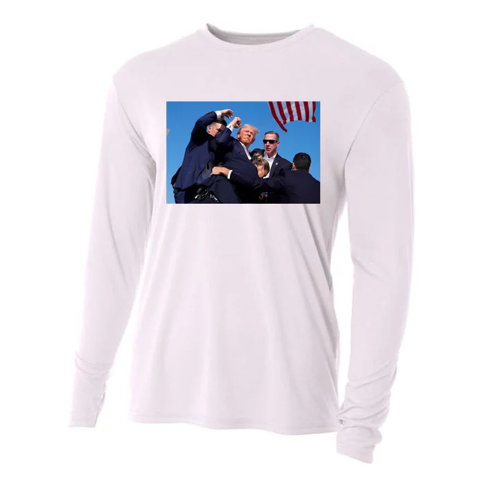 Trump Shot At Rally America Cooling Performance Long Sleeve Crew