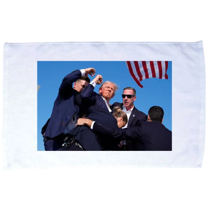 Trump Shot At Rally America Microfiber Hand Towel