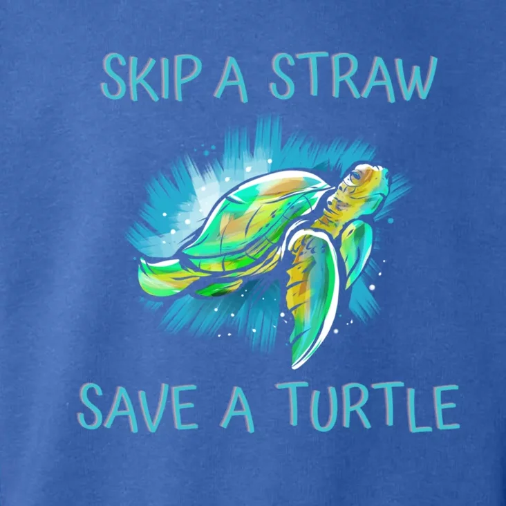 Turtle Skip A Straw Save A Turtle Gift Toddler Hoodie