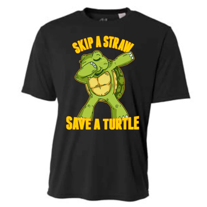 Turtle Skip A Straw Save A Turtle Reptiles Saying Gift Great Gift Cooling Performance Crew T-Shirt