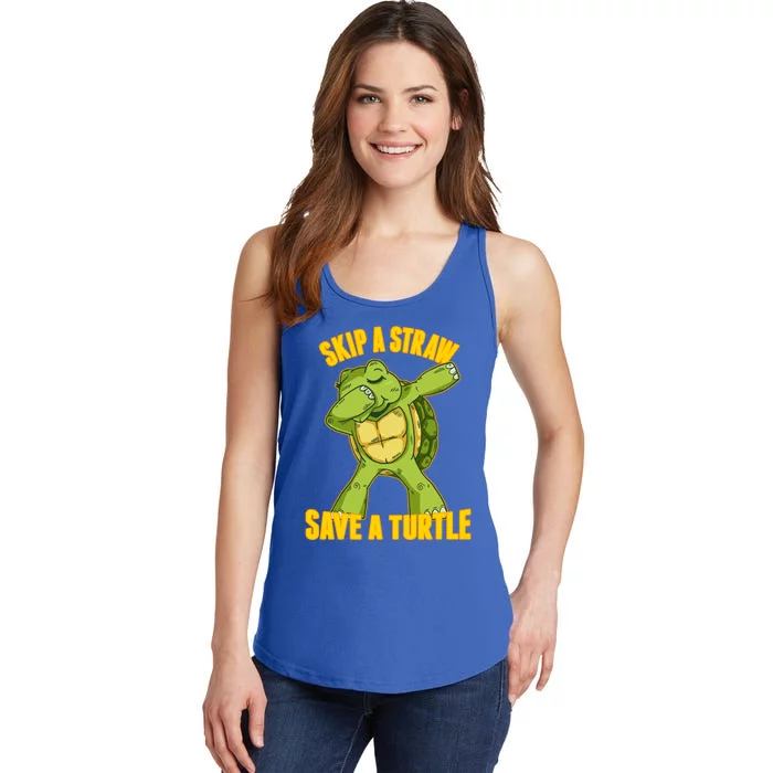 Turtle Skip A Straw Save A Turtle Reptiles Saying Gift Great Gift Ladies Essential Tank