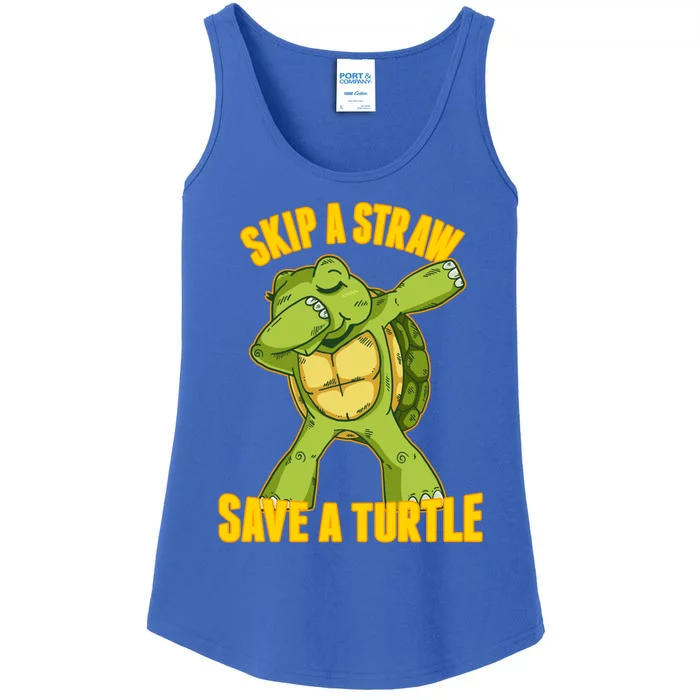 Turtle Skip A Straw Save A Turtle Reptiles Saying Gift Great Gift Ladies Essential Tank