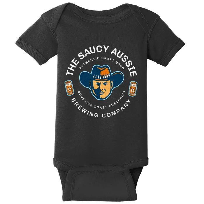 The Saucy Aussie Craft Beer Sunshine Coast Australia Beer Baby Bodysuit