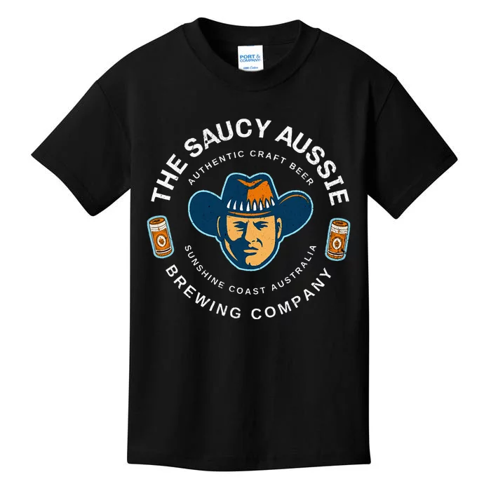 The Saucy Aussie Craft Beer Sunshine Coast Australia Beer Kids T-Shirt