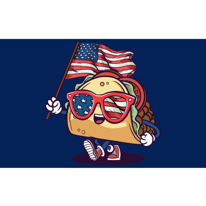 Taco Sunglasses American Flag USA Funny 4th Of July Gifts Bumper Sticker