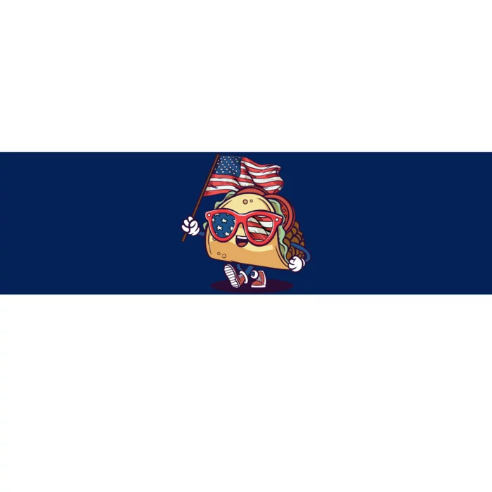 Taco Sunglasses American Flag USA Funny 4th Of July Gifts Bumper Sticker