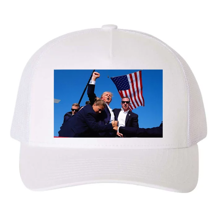 Trump Shooting Assassination Attempt Survival Yupoong Adult 5-Panel Trucker Hat