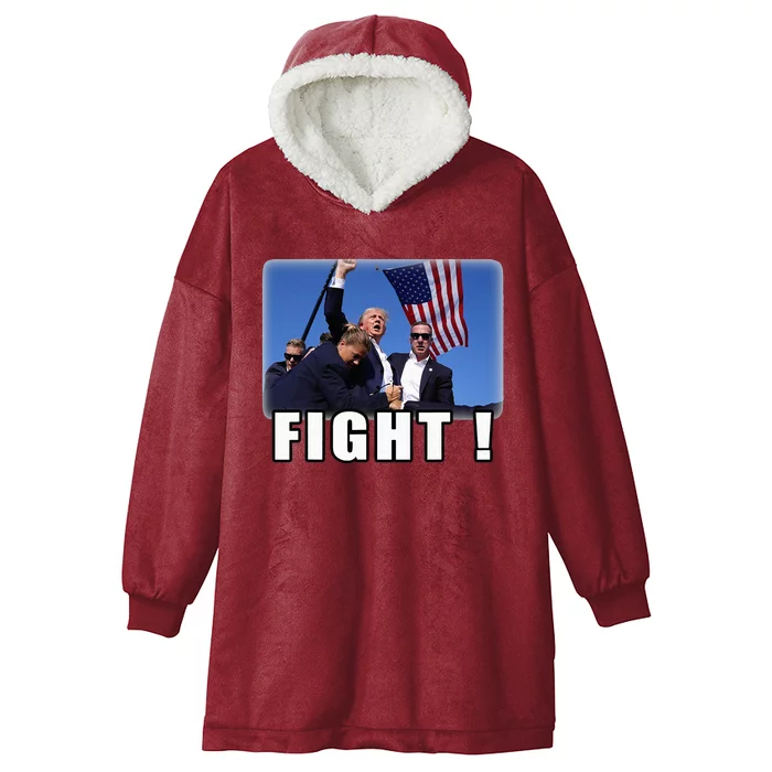 Trump Shot Attempted Assassination Shooting Hooded Wearable Blanket