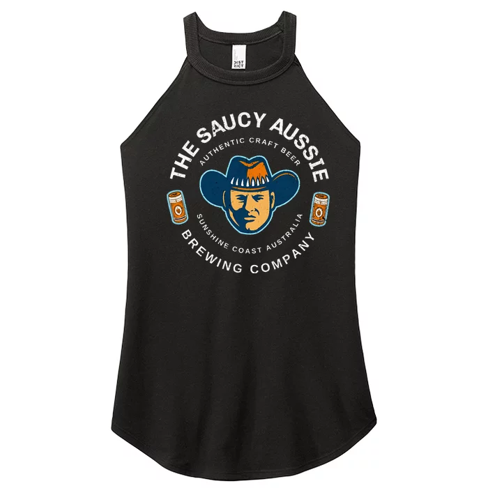 The Saucy Aussie Craft Beer Sunshine Coast Australia Beer Women’s Perfect Tri Rocker Tank