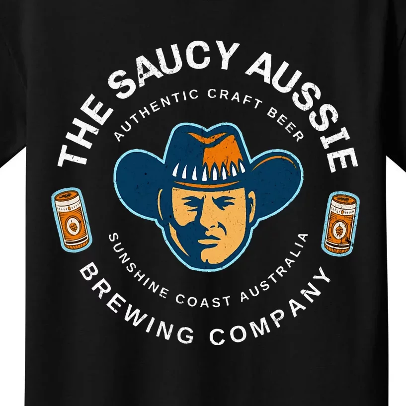 The Saucy Aussie Craft Beer Sunshine Coast Australia Beer Kids T-Shirt