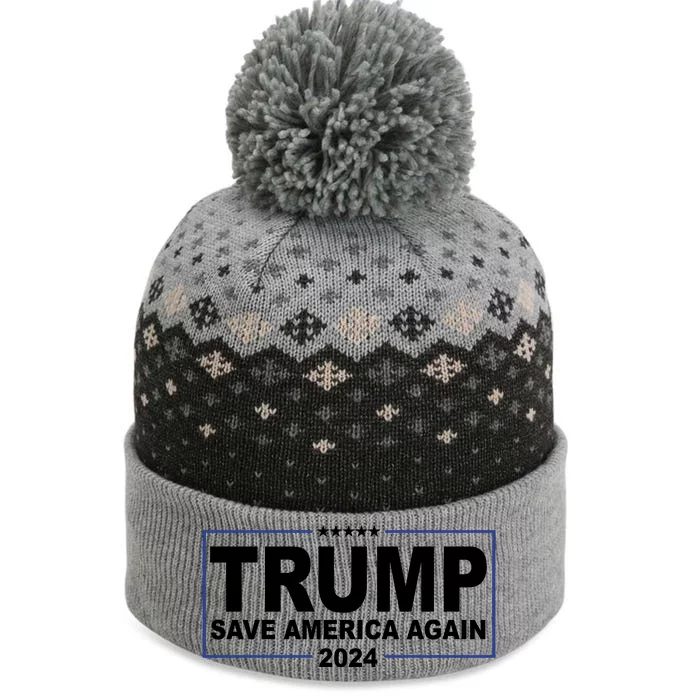 Trump Save America Again 2024 The Baniff Cuffed Pom Beanie