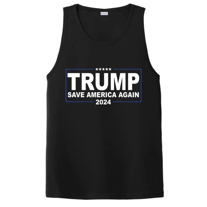 Trump Save America Again 2024 Performance Tank