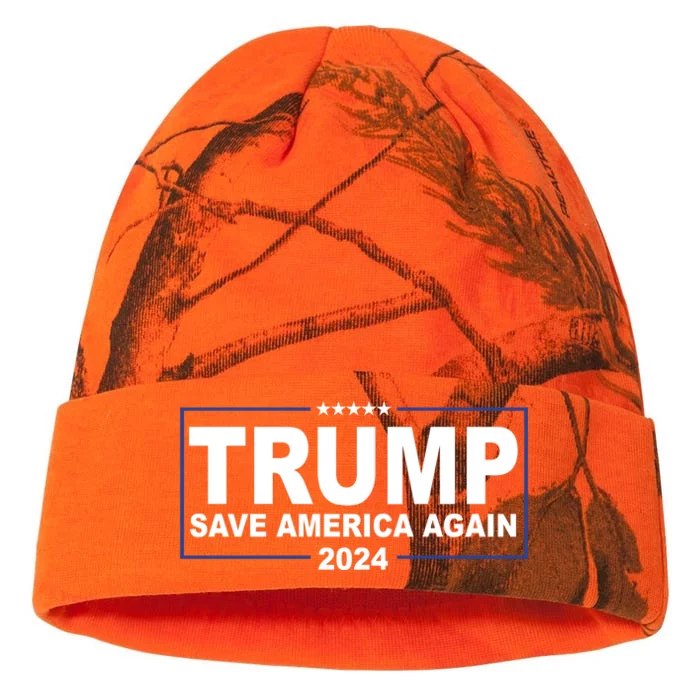 Trump Save America Again 2024 Kati - 12in Camo Beanie