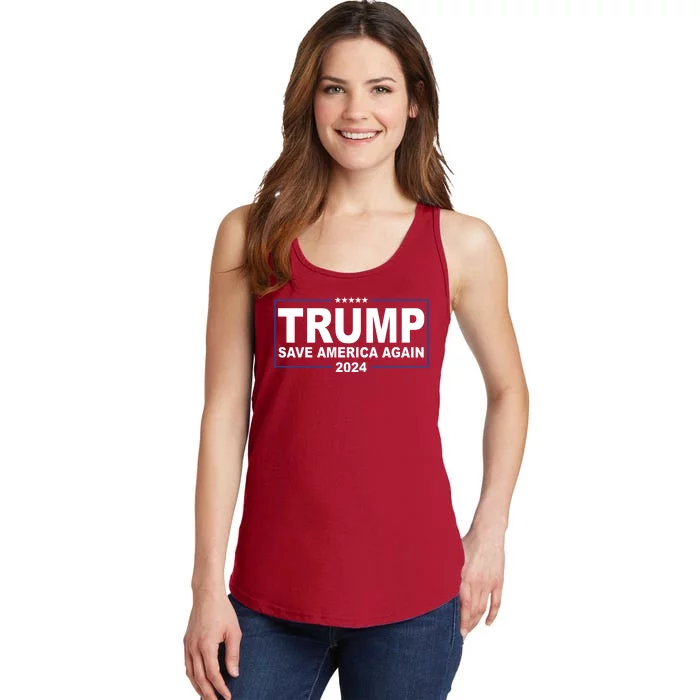 Trump Save America Again 2024 Ladies Essential Tank