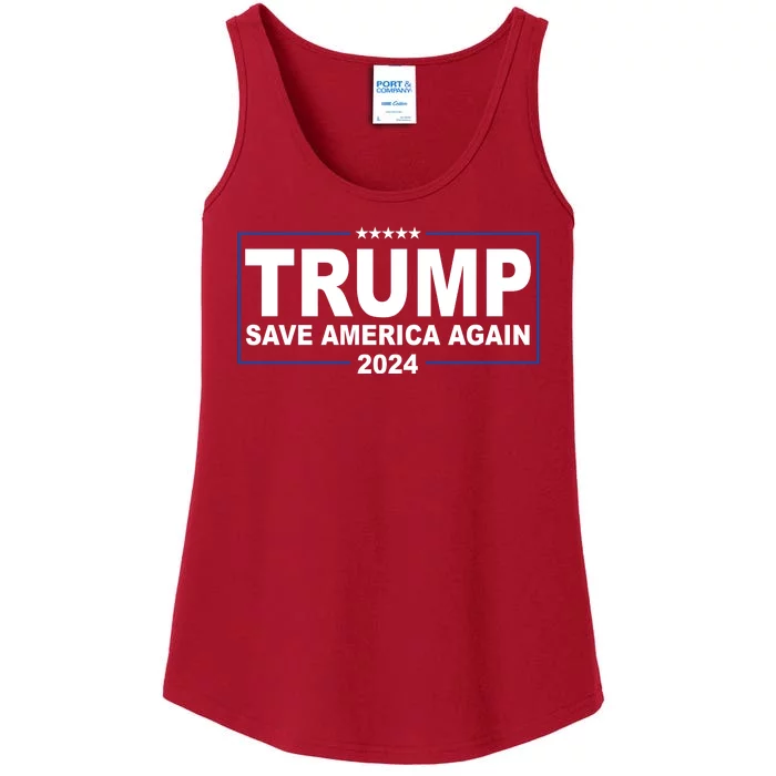 Trump Save America Again 2024 Ladies Essential Tank