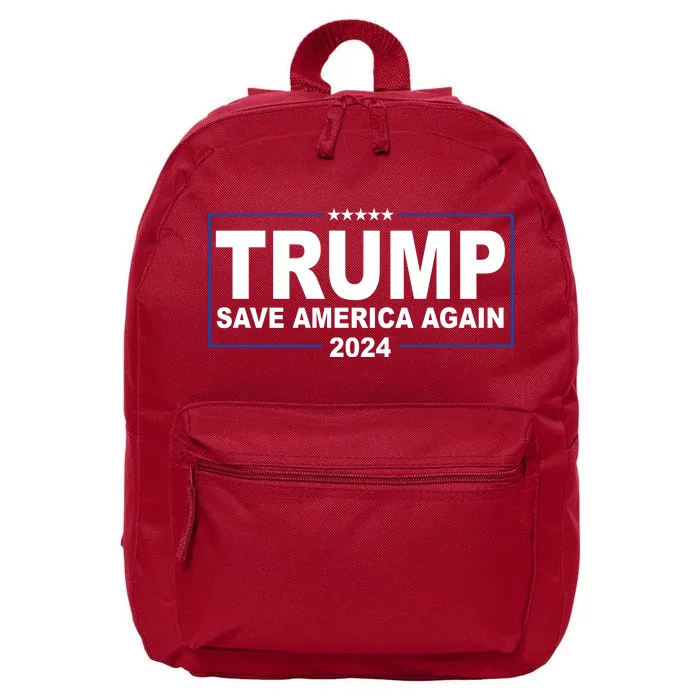 Trump Save America Again 2024 16 in Basic Backpack